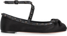 Load image into Gallery viewer, Valentino Garavani - Rockstud satin ballet flats
