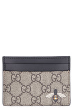 Load image into Gallery viewer, GG Supreme leather and fabric card holder
