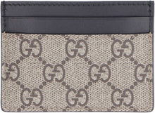 Load image into Gallery viewer, GG Supreme leather and fabric card holder
