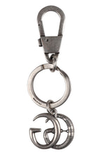 Load image into Gallery viewer, Burnished metal double G key ring
