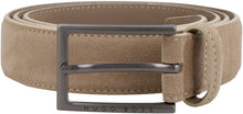 Load image into Gallery viewer, Suede belt with metal logoed buckle
