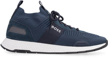 Load image into Gallery viewer, Titanium techno fabric low-top sneakers
