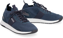 Load image into Gallery viewer, Titanium techno fabric low-top sneakers
