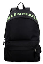 Load image into Gallery viewer, Wheel logo detail nylon backpack
