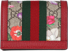Load image into Gallery viewer, Ophidia GG Flora fabric wallet
