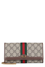 Load image into Gallery viewer, Ophidia GG supreme fabric wallet on chain
