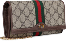 Load image into Gallery viewer, Ophidia GG supreme fabric wallet on chain
