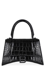 Load image into Gallery viewer, Hourglass crocodile print leather handbag
