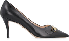 Load image into Gallery viewer, Zumi leather pointy-toe pumps
