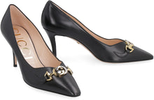 Load image into Gallery viewer, Zumi leather pointy-toe pumps
