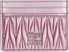 Load image into Gallery viewer, Metallic leather card holder
