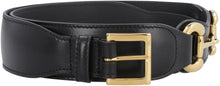 Load image into Gallery viewer, Leather belt with metal horsebit
