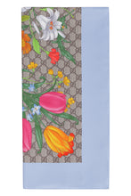 Load image into Gallery viewer, GG Flora print silk scarf
