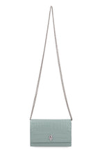 Load image into Gallery viewer, Croco-print leather clutch
