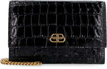 Load image into Gallery viewer, Sharp Croco-print leather clutch
