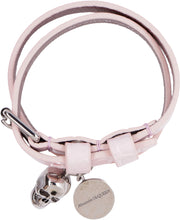 Load image into Gallery viewer, Skull charm leather double-wrap bracelet

