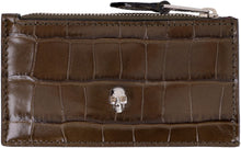 Load image into Gallery viewer, Croco-print leather card holder
