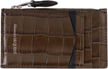 Load image into Gallery viewer, Croco-print leather card holder

