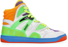 Load image into Gallery viewer, Gucci Basket high-top fabric sneakers
