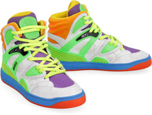 Load image into Gallery viewer, Gucci Basket high-top fabric sneakers
