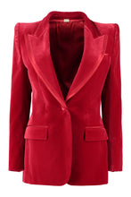Load image into Gallery viewer, Single-breasted velvet jacket
