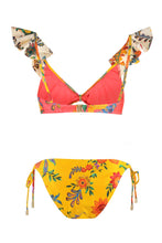 Load image into Gallery viewer, Ginger Frill Shoulder triangle bra bikini
