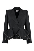 Load image into Gallery viewer, Double-breasted peplum jacket
