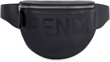 Load image into Gallery viewer, Leather belt bag with logo
