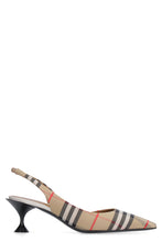 Load image into Gallery viewer, Vintage check motif pointy-toe slingback
