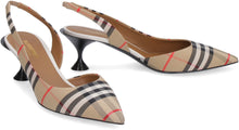 Load image into Gallery viewer, Vintage check motif pointy-toe slingback
