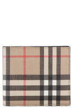 Load image into Gallery viewer, Vintage Check print leather flap-over wallet
