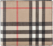 Load image into Gallery viewer, Vintage Check print leather flap-over wallet
