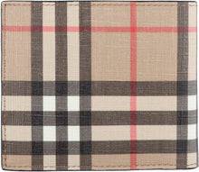 Load image into Gallery viewer, Vintage Check print leather flap-over wallet
