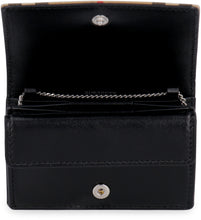 Load image into Gallery viewer, Vintage Check print leather card holder
