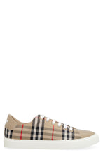 Load image into Gallery viewer, Checked canvas and leather sneakers
