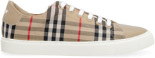Load image into Gallery viewer, Checked canvas and leather sneakers
