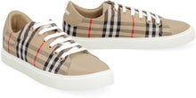 Load image into Gallery viewer, Checked canvas and leather sneakers
