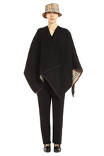 Load image into Gallery viewer, Reversible wool cape coat
