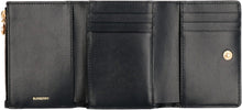 Load image into Gallery viewer, Leather and check fabric wallet
