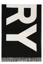 Load image into Gallery viewer, Wool scarf with logo intarsia
