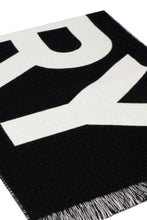 Load image into Gallery viewer, Wool scarf with logo intarsia

