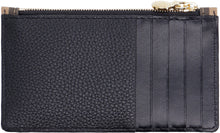 Load image into Gallery viewer, Leather and check fabric card holder
