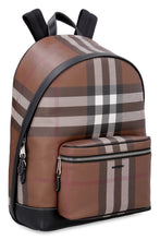 Load image into Gallery viewer, Leather and canvas backpack
