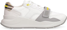 Load image into Gallery viewer, Leather and fabric low-top sneakers
