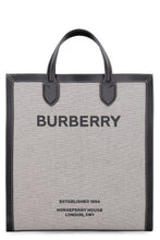 Load image into Gallery viewer, Canvas and leather shopping bag
