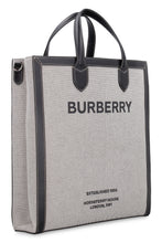 Load image into Gallery viewer, Canvas and leather shopping bag

