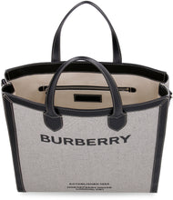 Load image into Gallery viewer, Canvas and leather shopping bag
