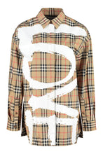 Load image into Gallery viewer, Oversize Vintage-check motif shirt
