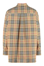 Load image into Gallery viewer, Oversize Vintage-check motif shirt
