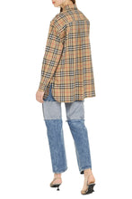 Load image into Gallery viewer, Oversize Vintage-check motif shirt
